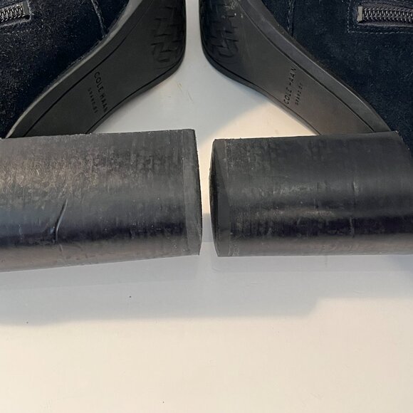 Cole Haan Harrington Grand Riding Side Zip Ankle Boots Black Suede Women's 9B - Picture 7 of 14